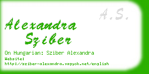 alexandra sziber business card